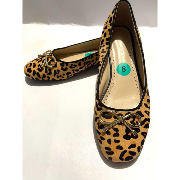 Adrienne Vittadini Ballet flats animal prints brown loafers comfy women's 8 - Picture 7 of 8